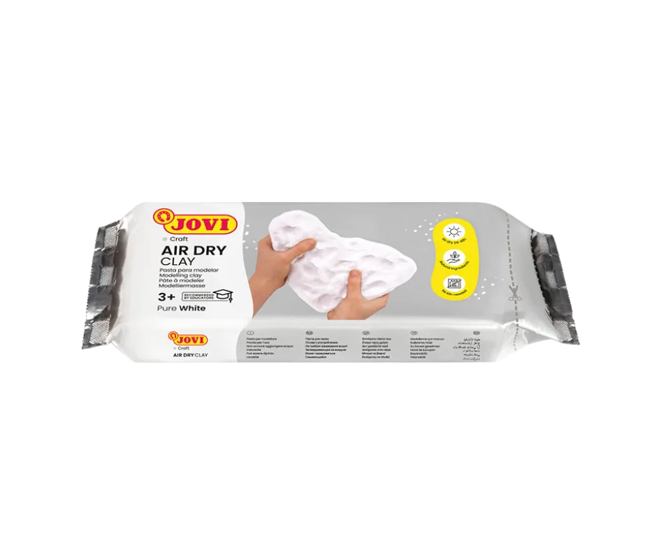 JOVI air dry clay 500g pure white — CE EN71 certified